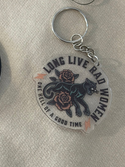 LONG LIVE RAD WOMEN keychain