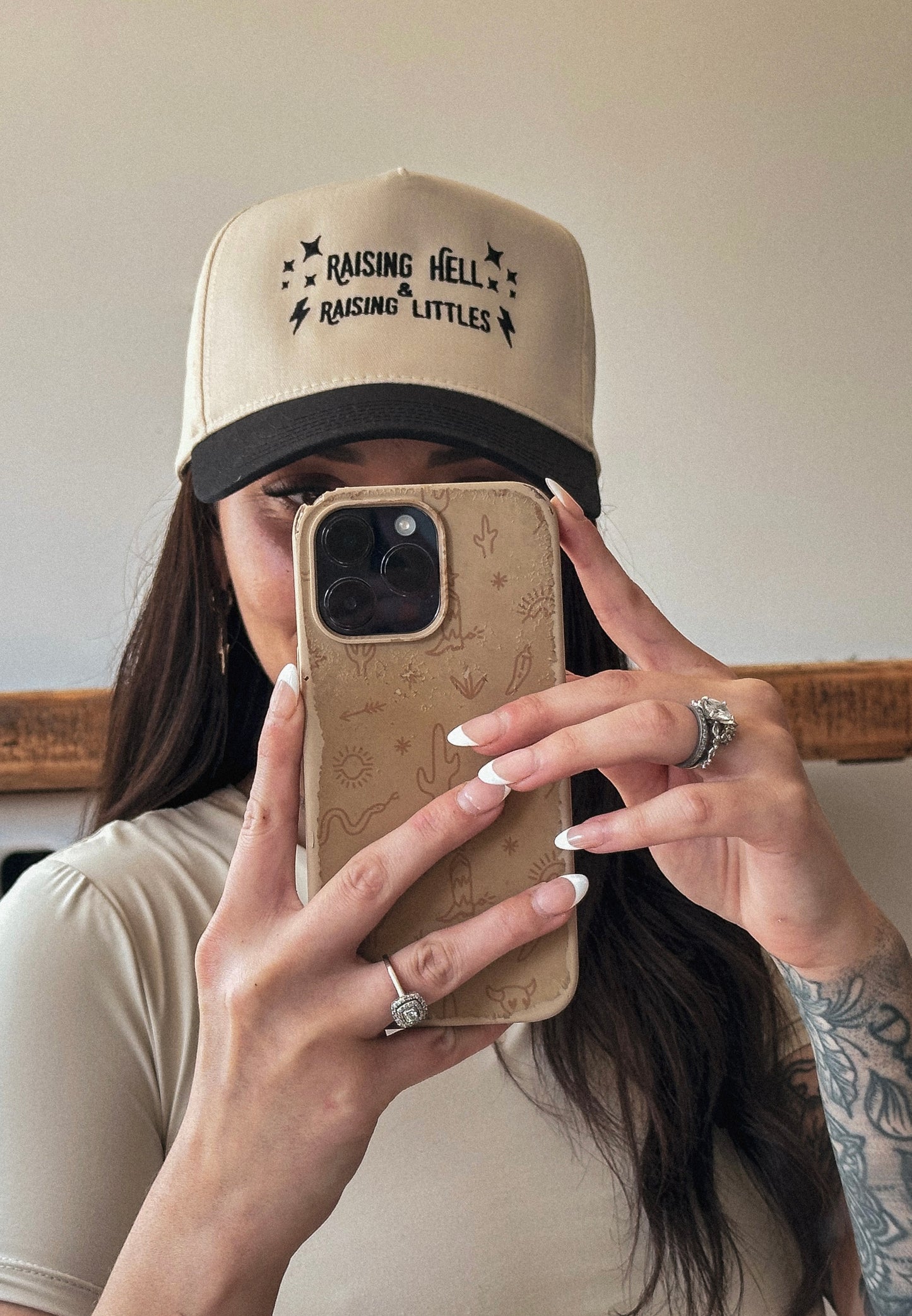 RAISING HELL & RAISING LITTLES trucker hat